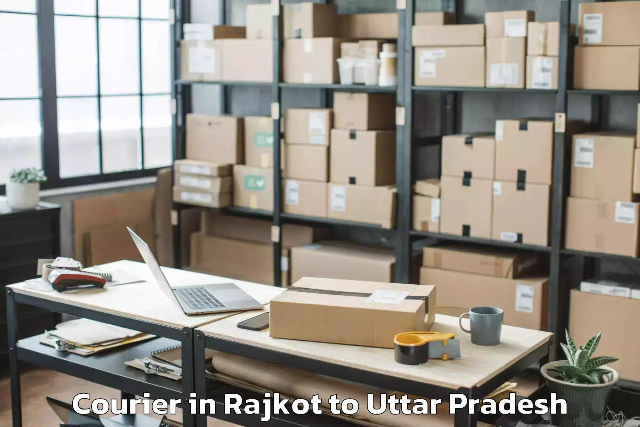 Trusted Rajkot to Jalesar Courier